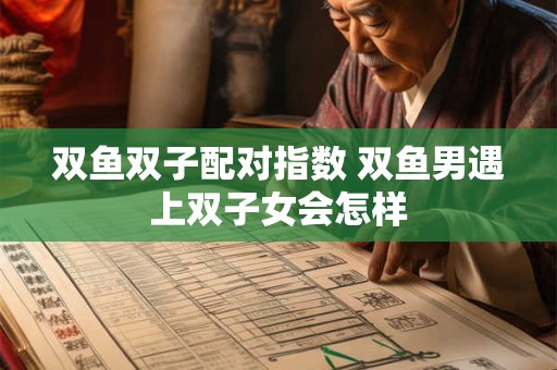 双鱼双子配对指数 双鱼男遇上双子女会怎样 双鱼双子配对指数 双鱼男遇上双子女会怎样