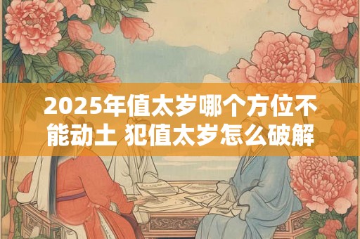 2025年值太岁哪个方位不能动土 犯值太岁怎么破解