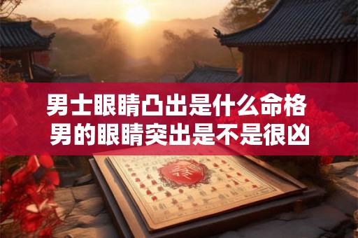 男士眼睛凸出是什么命格 男的眼睛突出是不是很凶 男士眼睛凸出是什么命格 男的眼睛突出是不是很凶