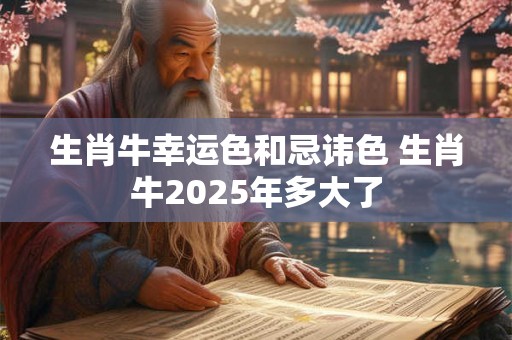 生肖牛幸运色和忌讳色 生肖牛2025年多大了 生肖牛幸运色和忌讳色 生肖牛2025年多大了