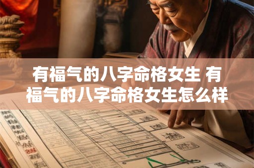 有福气的八字命格女生 有福气的八字命格女生怎么样 