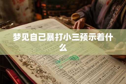 梦见自己暴打小三预示着什么 梦见自己暴打小三预示着什么
