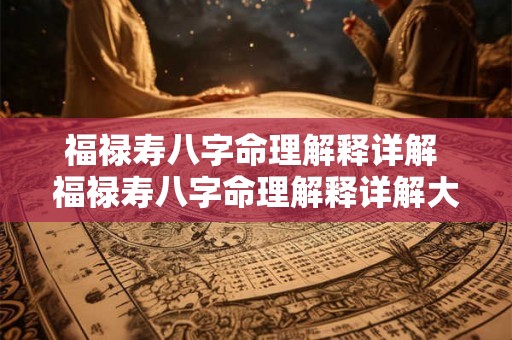 福禄寿八字命理解释详解 福禄寿八字命理解释详解大全 福禄寿八字命理解释详解 福禄寿八字命理解释详解大全