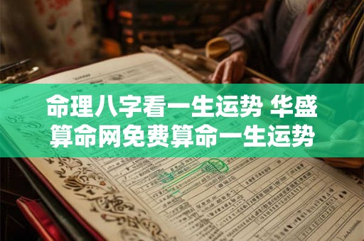 命理八字看一生运势 华盛算命网免费算命一生运势 命理八字看一生运势 华盛算命网免费算命一生运势