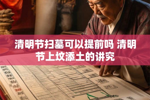 清明节扫墓可以提前吗 清明节上坟添土的讲究 清明节扫墓可以提前吗 清明节上坟添土的讲究