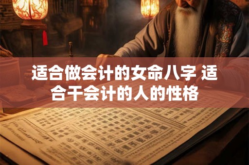 适合做会计的女命八字 适合干会计的人的性格