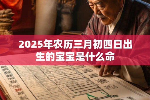 2025年农历三月初四日出生的宝宝是什么命