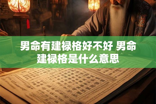 男命有建禄格好不好 男命建禄格是什么意思 男命有建禄格好不好 男命建禄格是什么意思