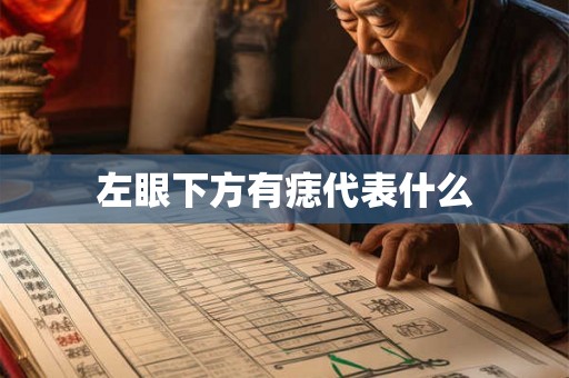 左眼下方有痣代表什么 左眼下方有痣代表什么
