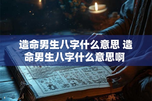造命男生八字什么意思 造命男生八字什么意思啊 造命男生八字什么意思 造命男生八字什么意思啊