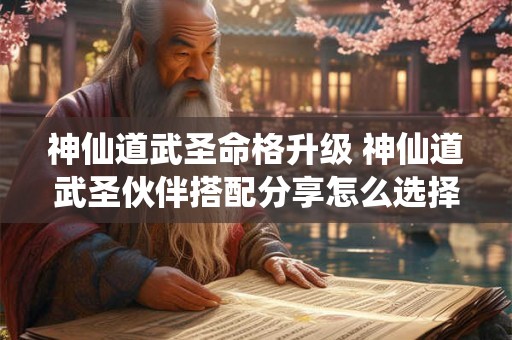 神仙道武圣命格升级 神仙道武圣伙伴搭配分享怎么选择