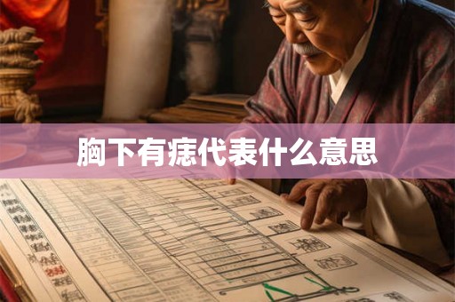 胸下有痣代表什么意思 胸下有痣代表什么意思