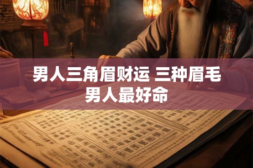 男人三角眉财运 三种眉毛男人最好命 男人三角眉财运 三种眉毛男人最好命