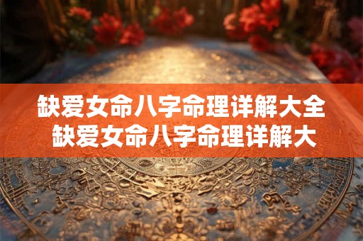 缺爱女命八字命理详解大全 缺爱女命八字命理详解大全图片 缺爱女命八字命理详解大全 缺爱女命八字命理详解大全图片