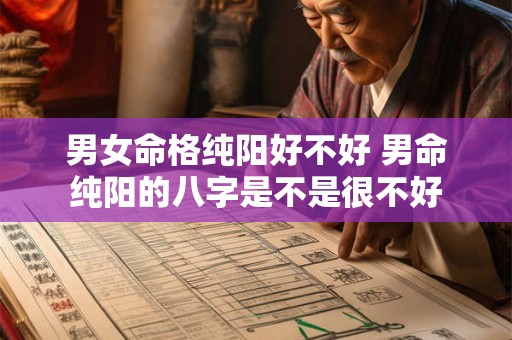 男女命格纯阳好不好 男命纯阳的八字是不是很不好