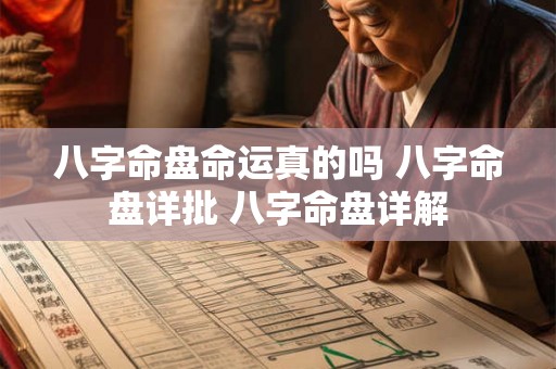 八字命盘命运真的吗 八字命盘详批 八字命盘详解 八字命盘命运真的吗 八字命盘详批 八字命盘详解