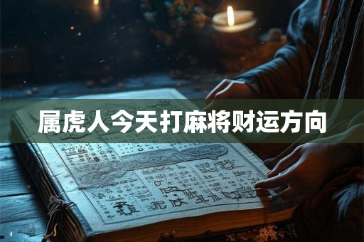 属虎人今天打麻将财运方向