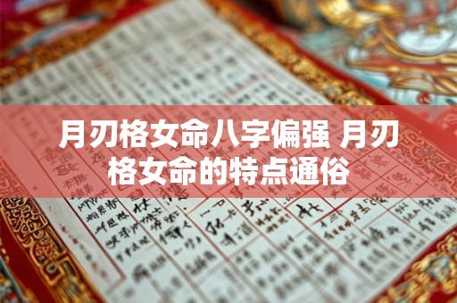 月刃格女命八字偏强 月刃格女命的特点通俗