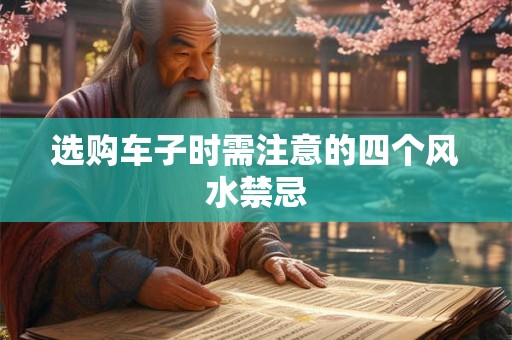 选购车子时需注意的四个风水禁忌