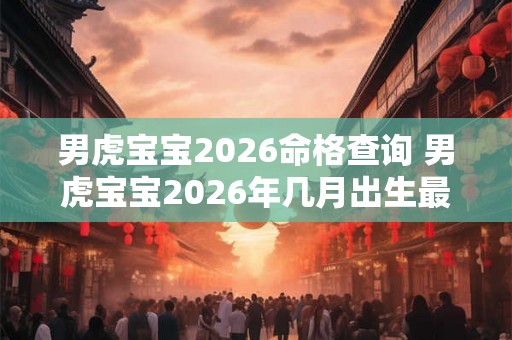 男虎宝宝2026命格查询 男虎宝宝2026年几月出生最好