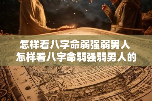 怎样看八字命弱强弱男人 怎样看八字命弱强弱男人的命运
