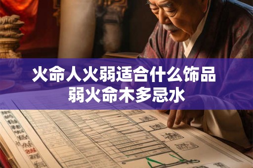 火命人火弱适合什么饰品 弱火命木多忌水 火命人火弱适合什么饰品 弱火命木多忌水