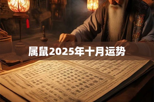 属鼠2025年十月运势 属鼠2025年十月运势