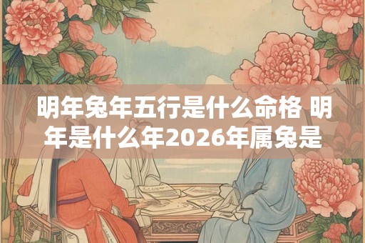 明年兔年五行是什么命格 明年是什么年2026年属兔是什么命