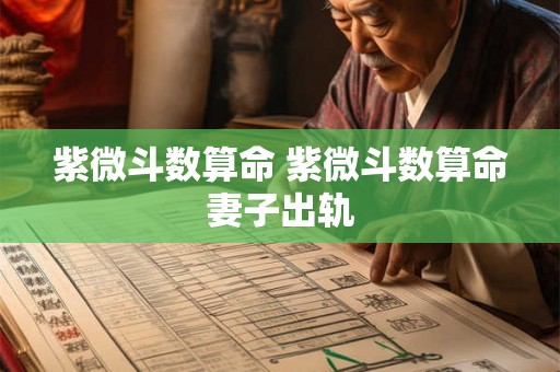 紫微斗数算命 紫微斗数算命妻子出轨 紫微斗数算命 紫微斗数算命妻子出轨