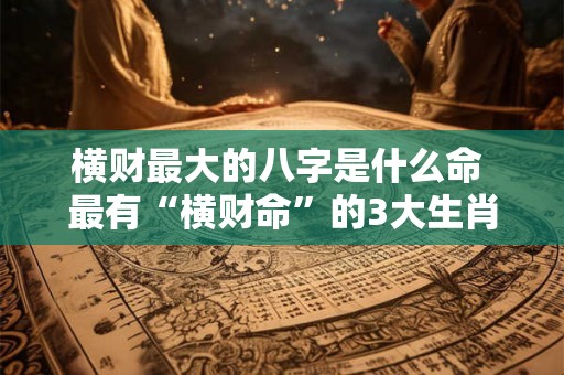 横财最大的八字是什么命 最有“横财命”的3大生肖 横财最大的八字是什么命 最有“横财命”的3大生肖