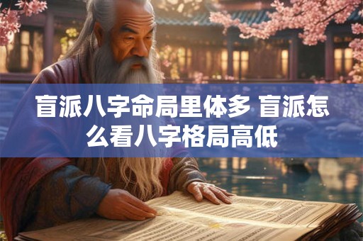 盲派八字命局里体多 盲派怎么看八字格局高低 盲派八字命局里体多 盲派怎么看八字格局高低