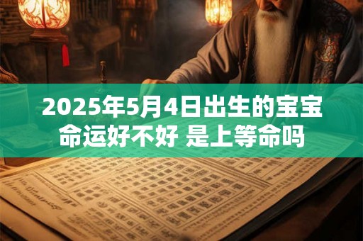 2025年5月4日出生的宝宝命运好不好 是上等命吗 2025年5月4日出生的宝宝命运好不好 是上等命吗