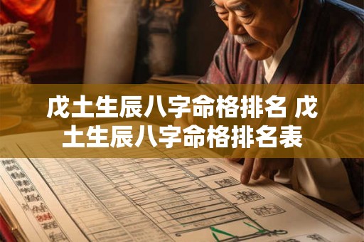 戊土生辰八字命格排名 戊土生辰八字命格排名表 戊土生辰八字命格排名 戊土生辰八字命格排名表