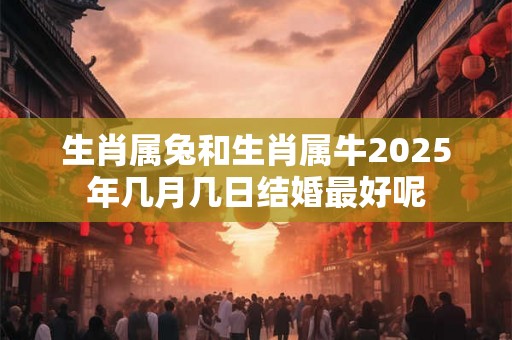 生肖属兔和生肖属牛2025年几月几日结婚最好呢 生肖属兔和生肖属牛2025年几月几日结婚最好呢