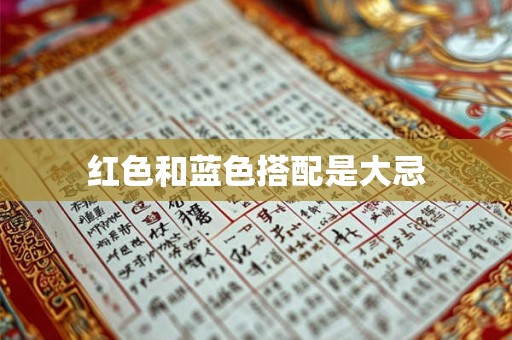 红色和蓝色搭配是大忌 红色和蓝色搭配是大忌