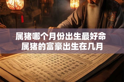 属猪哪个月份出生最好命 属猪的富豪出生在几月