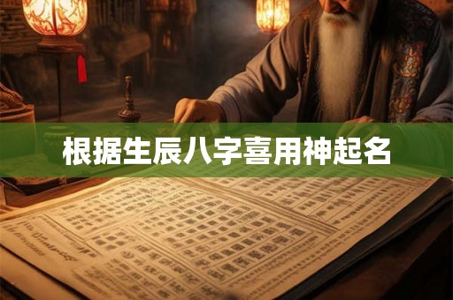 根据生辰八字喜用神起名 根据生辰八字喜用神起名
