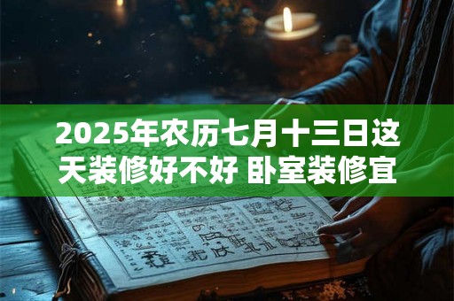 2025年农历七月十三日这天装修好不好 卧室装修宜忌