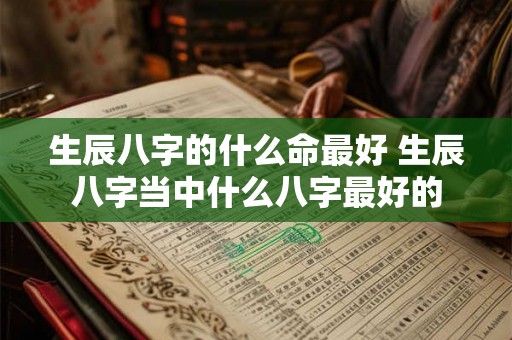 生辰八字的什么命最好 生辰八字当中什么八字最好的 生辰八字的什么命最好 生辰八字当中什么八字最好的