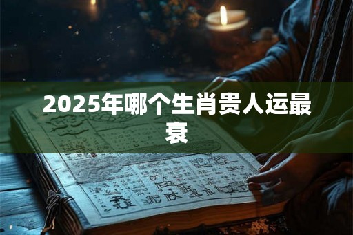 2025年哪个生肖贵人运最衰