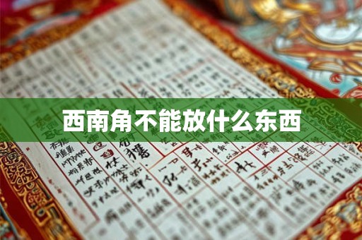 西南角不能放什么东西 西南角不能放什么东西