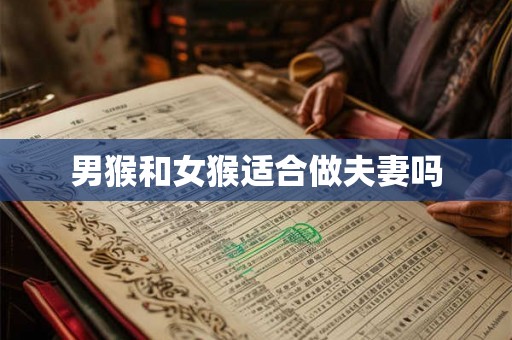 男猴和女猴适合做夫妻吗