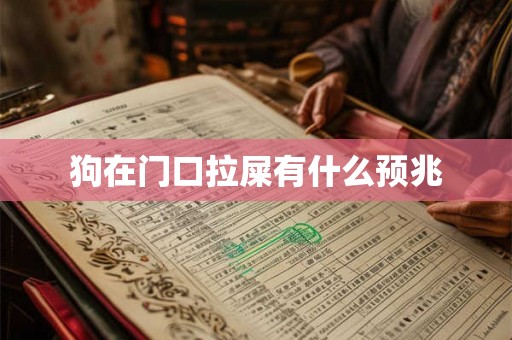 狗在门口拉屎有什么预兆