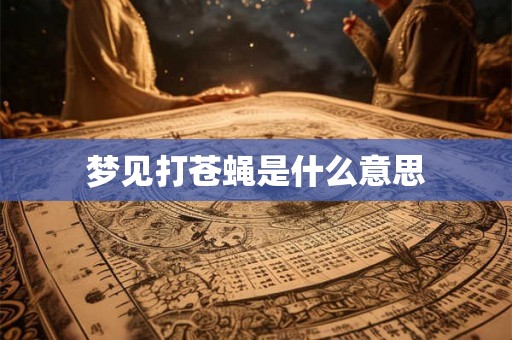 梦见打苍蝇是什么意思