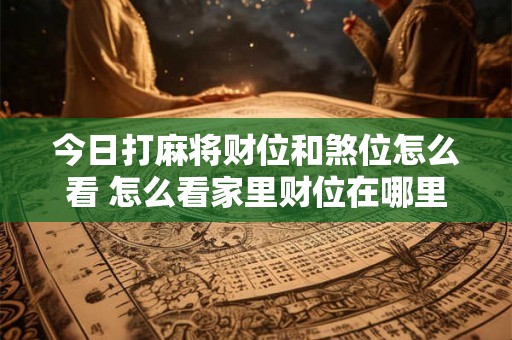 今日打麻将财位和煞位怎么看 怎么看家里财位在哪里