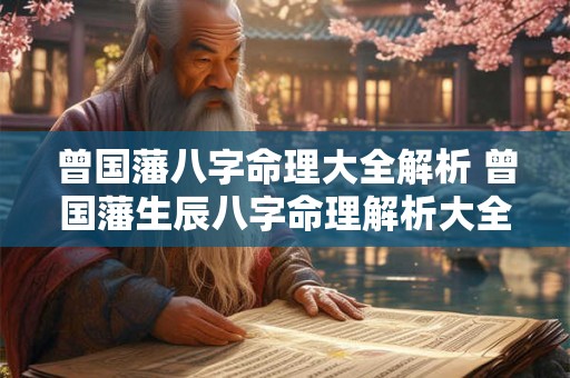 曾国藩八字命理大全解析 曾国藩生辰八字命理解析大全 曾国藩八字命理大全解析 曾国藩生辰八字命理解析大全