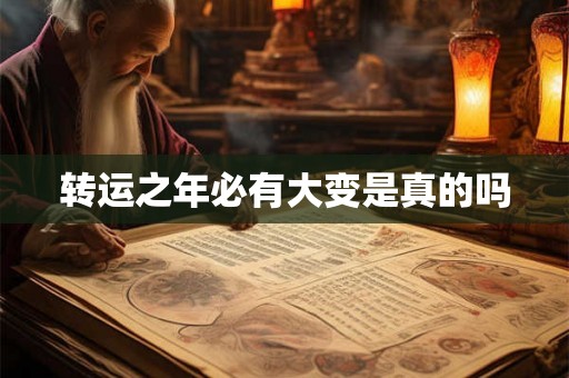转运之年必有大变是真的吗