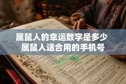 属鼠人的幸运数字是多少 属鼠人适合用的手机号 属鼠人的幸运数字是多少 属鼠人适合用的手机号