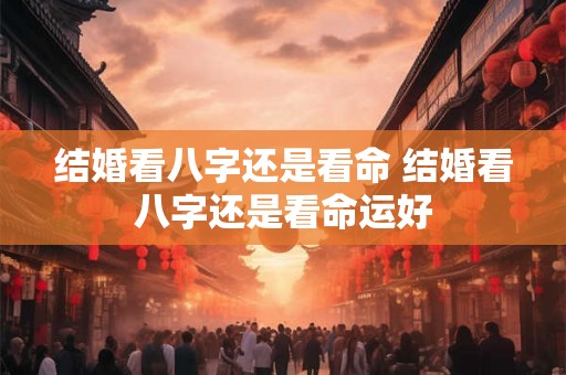 结婚看八字还是看命 结婚看八字还是看命运好 结婚看八字还是看命 结婚看八字还是看命运好