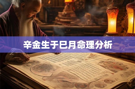 辛金生于巳月命理分析
